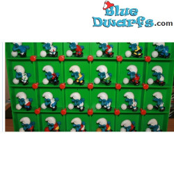 Estantería Verde con Clavijas Rojas - Schleich - Artículo Oficial de los Pitufos - Pitufo No Incluido - 7x7x3 cm