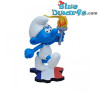 Schtroumpf Olympique avec Torche Enflammée - Drapeau français - Resin Figurine - Zédibulle éditions - 17cm