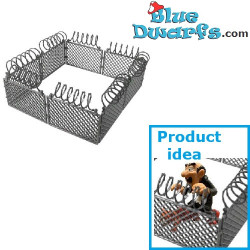 Clôture en Fil de Fer DIY - Produit Décoratif Schtroumpfs - Schtroumpf Non Inclus - 9x20cm