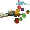 5 x Frutas Variadas - Producto Decorativo de los Pitufos - Pitufo No Incluido - 1,5x3,5cm
