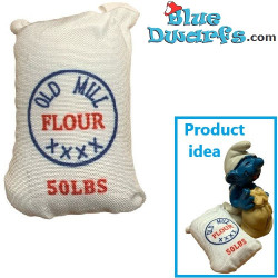 Miniature Flour Sack - Smurfs Decoration Product - Smurf Not Included - 5.5x3.5cm