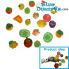 5 x Fruits Mixtes - Produit Décoratif Schtroumpfs - Schtroumpf Non Inclus - 1,5x3,5cm