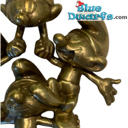 Gli Acrobati sulla Palla - I Puffi - Scultura in Bronzo Pixi - 2024