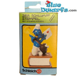 20031: Puffo Postino - Francobollo - Schleich - 5,5cm