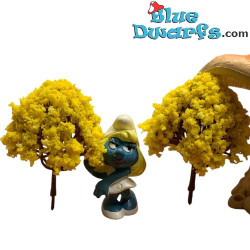 2 x Arbres Miniatures - Produit de Décoration Les Schtroumpfs - Schtroumpf Non Inclus - 7x4cm