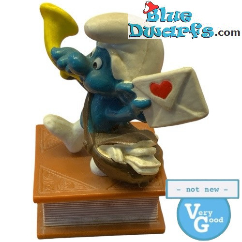 20031: Schlumpf Briefträger - Stempel - Schleich - 5,5cm - VG