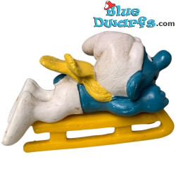 40201: Bobsled Smurf (Supersmurf) - Yellow Scarf - Schleich - 5,5cm
