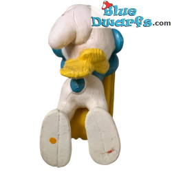 40201: Rennrodler Schlumpf (Super Schlumpf) - Gelber Schal - Schleich - 5,5cm