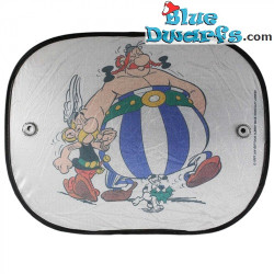 Asterix and Obelix walking with Idefix - 2 x Car Side Window Sunshades - Carpoint - 46x35cm