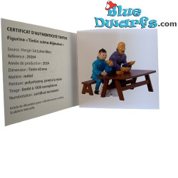 The lunch scene - Tintin Figurine - Blue Lotus - Tintinimaginatio - 9 cm