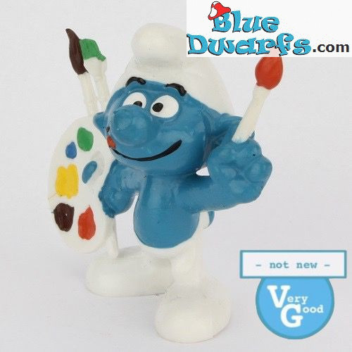 20089: Schilder 1 Smurf  Schleich/ Bully - 5,5cm - VG