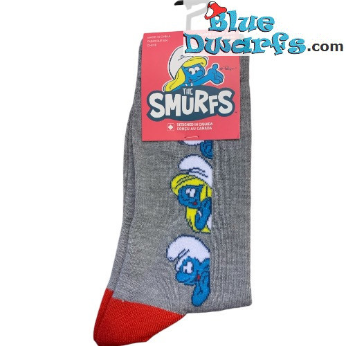 3 têtes de Schtroumpfs - 1 paire de chaussettes femme Schtroumpfs - taille unique