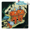 Aimant Tintin - Tintin, Haddock et Milou sur la lune - 8,5 x 5,5 cm
