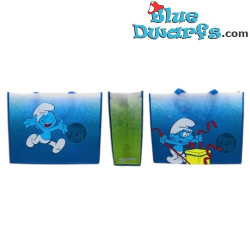 Smurfentas plastic tas met lolsmurf en brilsmurf  (+/-31 x 12 x 40 cm)