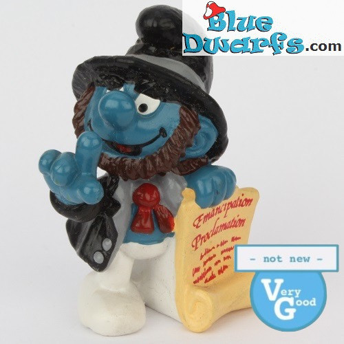 20506: Abraham Lincoln Schtroumpf (Histoire) - VG - Schleich - 5,5cm
