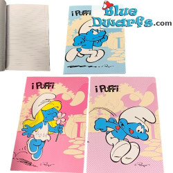 Notitieblok - Smurfin met bloem - Italiaans -  80 pagina's -29,5x20,5cm