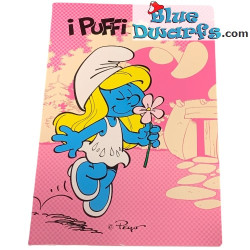 Bloc de notas - Pitufina con flor - Italiano - 80 páginas - 29,5x20,5 cm