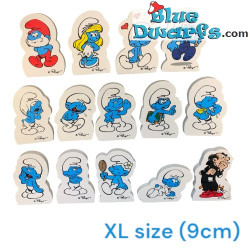 14 Gommini Differenti dei Puffi / Gommini Mega - Set XL (Circa 9 cm di Altezza)
