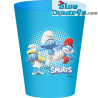 Bicchiere blu - I Puffi - Studio 100 - Leggero - Plastica - 10x8 cm