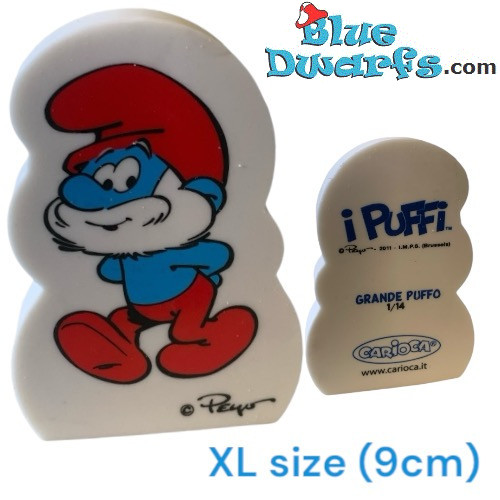 Papa Schtroumpf  (N° 1/14) - Gomme / Gomme géante des Schtroumpfs - 9 cm - Taille XL