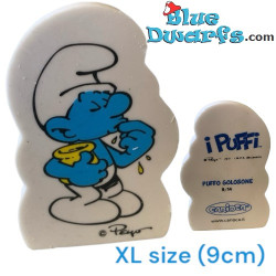Puffo Golosone (Nr. 9/14) - Gomma / Mega Gomma dei Puffi - 9 cm - Taglia XL