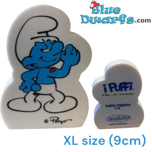 Hefty Schlumpf (Nr. 7/14) - Radiergummi / Mega-Radiergummi der Schlümpfe - 9 cm - XL Größe