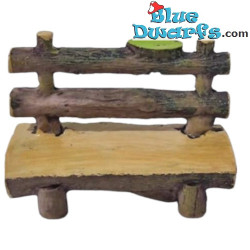 Panchina Mini in Metallo - Prodotto Decorativo dei Puffi - Puffo Non Incluso - +/- 6,5 cm