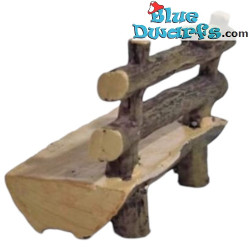 Banc Miniature en Métal - Produit Décoratif Schtroumpfs - Schtroumpf Non Inclus - +/- 6,5 cm