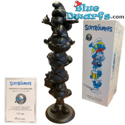 Schlumpf Turm Colonne - Schwarz  - Schlümpfe XXL - Kunstharzfigur - Plastoy - 37 cm