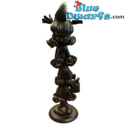 Colonne de Schtroumpfs XXL - Noir - Résine Figurine - Plastoy - 37 cm