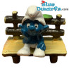 Metalen Mini bankje - Smurfen Decoratie Product - Smurf Niet Inbegrepen - +/- 6,5cm