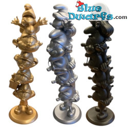 La colonna dei puffi XXL - Argento - Figurina resina - Plastoy - 37cm