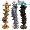 Colonne de Schtroumpfs XXL - Argent - Résine Figurine - Plastoy - 37cm