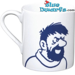 Tazza Capitano Haddock - Amico di Tintin in silhouette - Blu/Bianco - 250ML