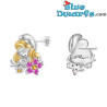 Ohrringe der Schlumpfine - mit Blumen - 925 Sterling Silber