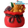 Mini burlap gift bag with gifts - Smurfs decoration product - Smurf not included - 4cm