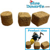 Mini strobalen - 3 stuks - Smurfen Decoratieproduct - Smurf Niet Inbegrepen - +/2,5cm