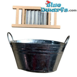 Metal Laundry Set - Smurfs Decoration Product - Smurf Not Included - +/- 5,5x5cm
