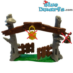 40050: Grey Gate playset - without bell and a light- The Smurfs - Schleich -14x9cm