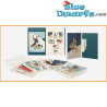 Ensemble de 6 cartes postales doubles bleues Tintin - Noël et Bonne Année - 10x15cm
