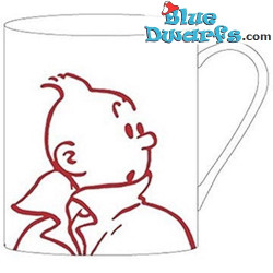 Tim und Struppi Tasse - Tim in Silhouette - Rot - Moulinsart - 250ML