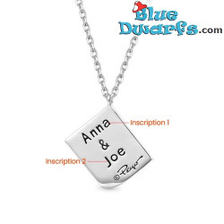 Collier Personnalisable Amour Schtroumpfs - Gnoce - Argent Sterling 925