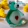 Glazen figuur: Beer met hartje  (+/- 4,5 cm)