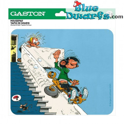 Gaston Lagaffe goign downstairs - Flexible mousepad - The Good Gift - 23,5x19,5cm