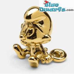 Pitufo Bebé - Los Pitufos dorado - Skultuna - 37mm