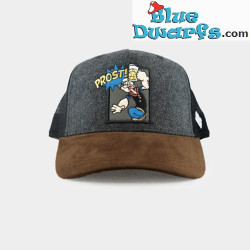 Popeye - Cappellino da baseball per adulti - Curvo - grigio scuro - Bavarian Caps - 58 cm