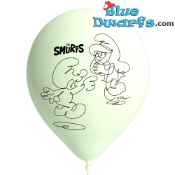 8 x Smurfen latex ballonnen - De Smurfen verjaardagspartij - Multicolor