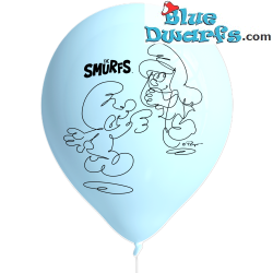 8 x Smurfen latex ballonnen - De Smurfen verjaardagspartij - Multicolor