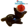 Kat met kerstmuts - Glazen  figuur - +/- 5 cm