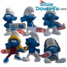 2025 jaarset - Schleich smurfen - 6 stuks (20845-20850) - 5,5cm